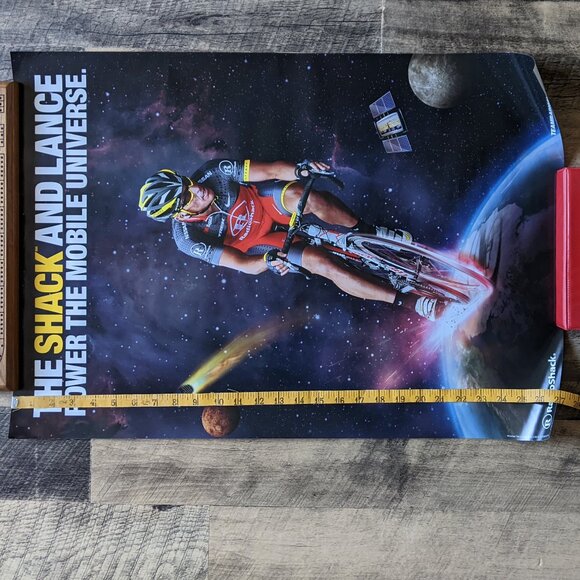 Lance Armstrong in Space RadioShack Poster Racing Cycling - Picture 4 of 5